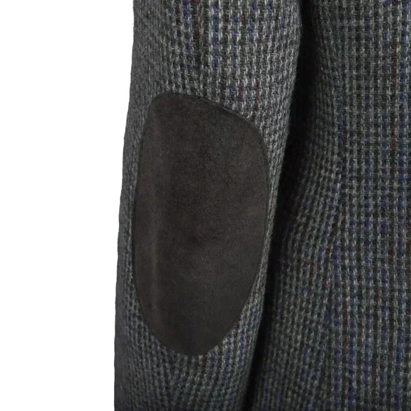 Vintage Harris Tweed Wool Menswear Oversized Blazer Jacket Boyfriend Brown - Picture 8 of 15